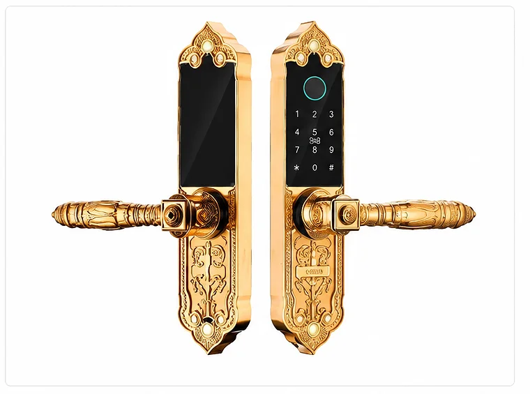 Khóa Vân Tay KAWA KDS06 Mạ Vàng 24K – WiFi/Remote, App TTLock