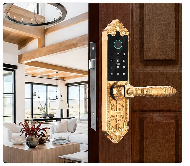Khóa Vân Tay KAWA KDS06 Mạ Vàng 24K – WiFi/Remote, App TTLock - Ảnh 2