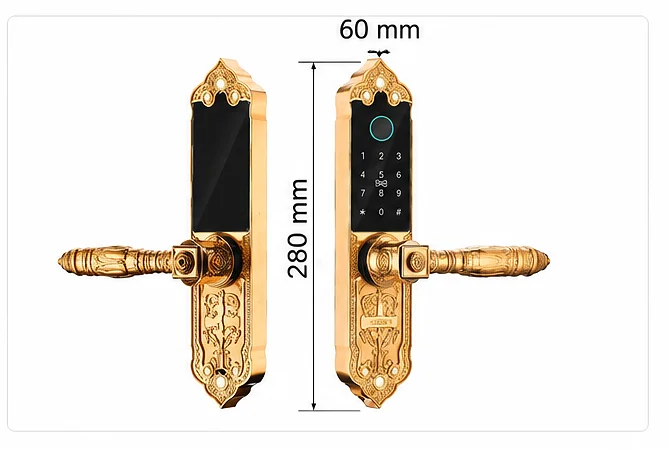 Khóa Vân Tay KAWA KDS06 Mạ Vàng 24K – WiFi/Remote, App TTLock - Ảnh 3